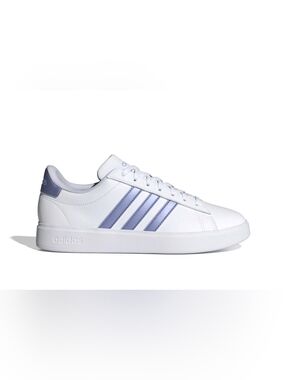 Womens Adidas Grand Court 2.0 Sz 7  White Purple Blue Spark Metallic Shoes NEW